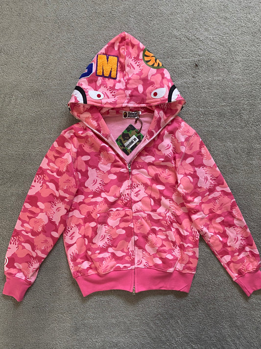 BAPE Pink Fire Camo Hoodie - Icy Clothes Ro