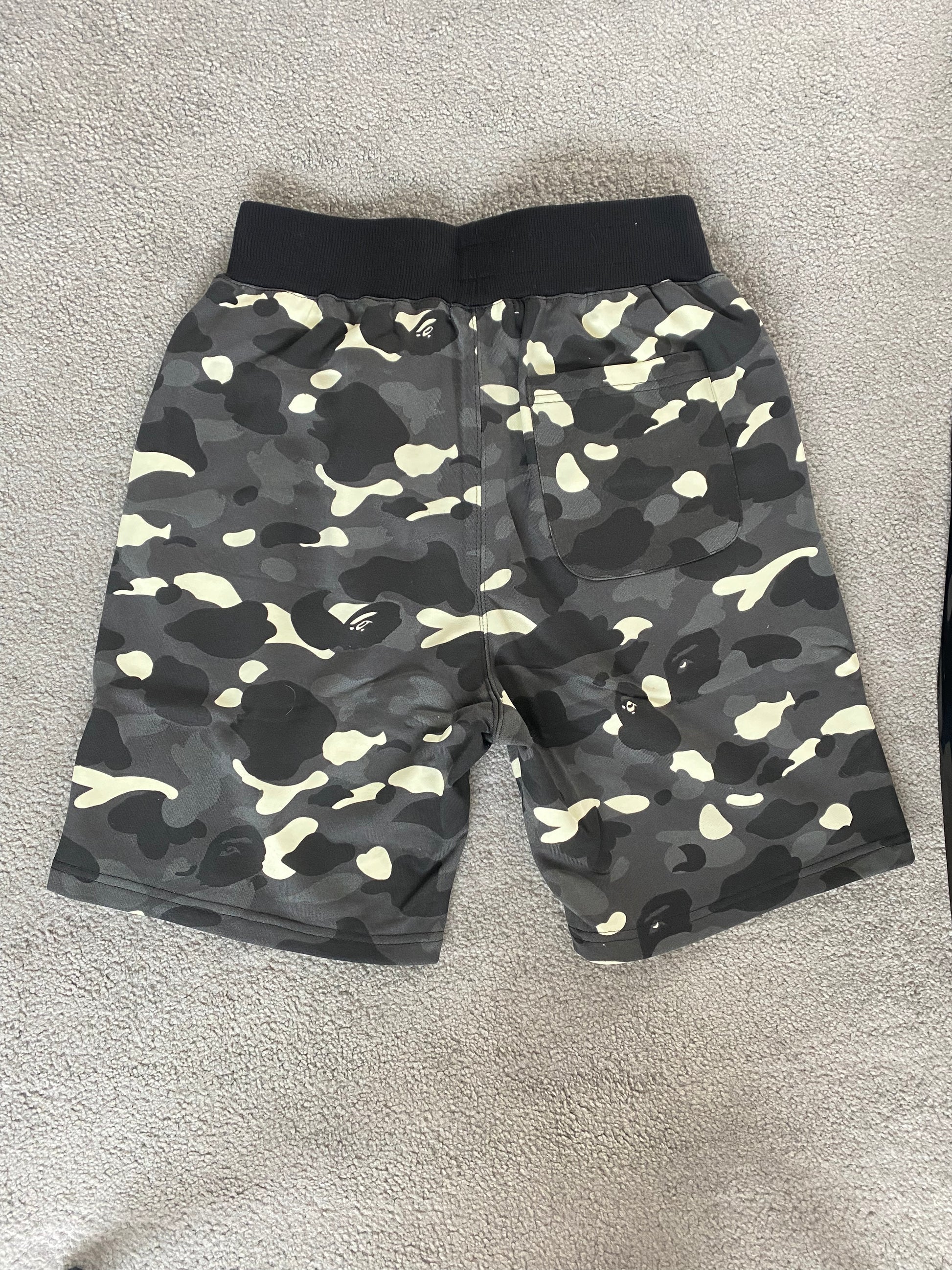BAPE Black Camo Glow In The Dark Shorts - Icy Clothes Ro