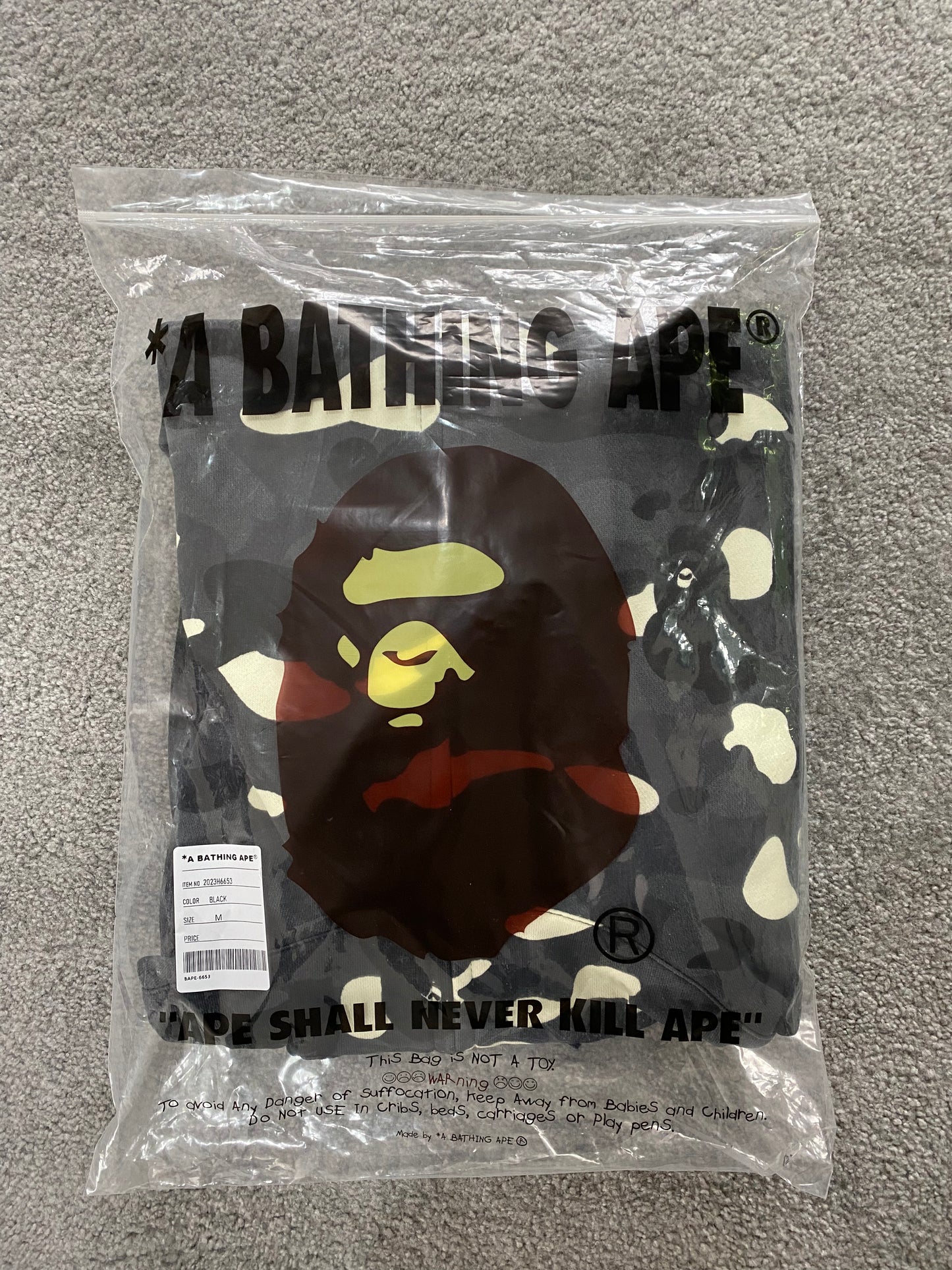 BAPE Black Camo Glow In The Dark Hoodie - Icy Clothes Ro