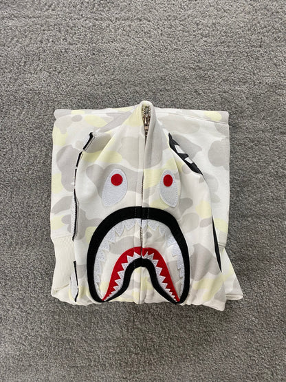 BAPE White Camo Glow In The Dark Hoodie - Icy Clothes Ro