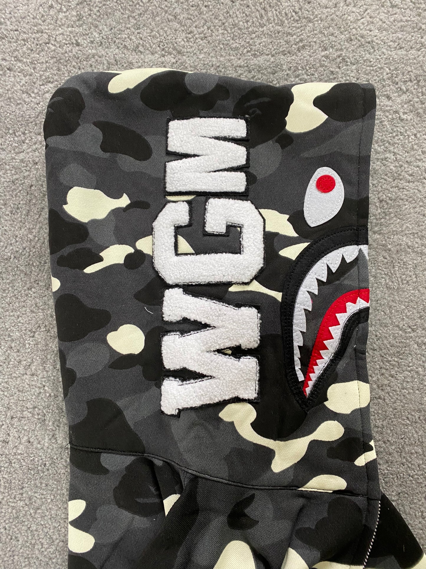 BAPE Black Camo Glow In The Dark Hoodie - Icy Clothes Ro